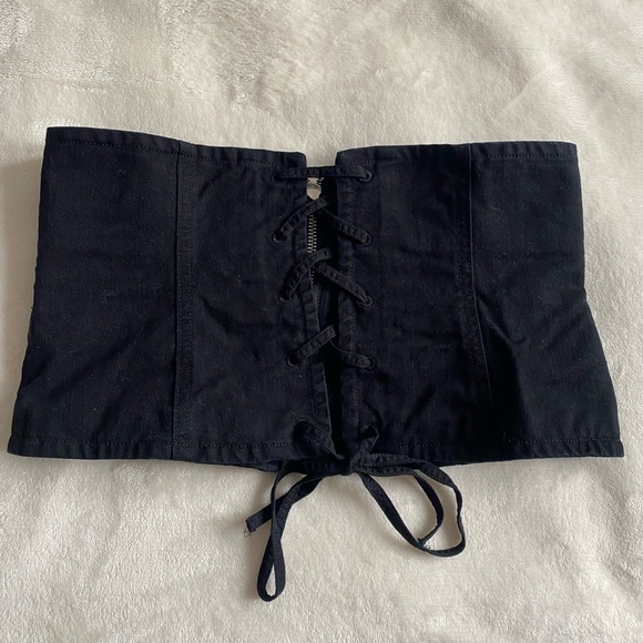 Aritzia Wilfred Jean Denim Tube Top - Picture 3 of 10